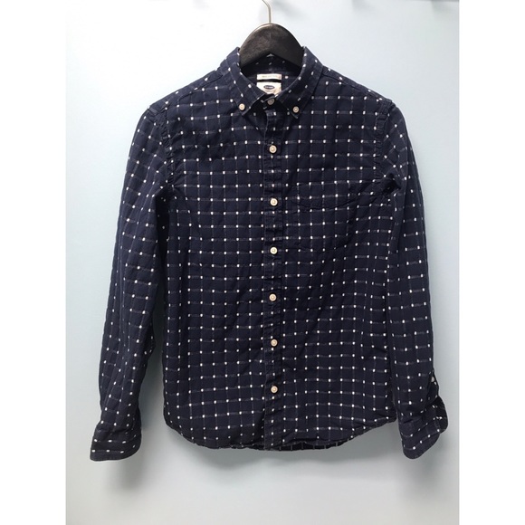 Old Navy Dark Blue Button Down - Picture 1 of 2